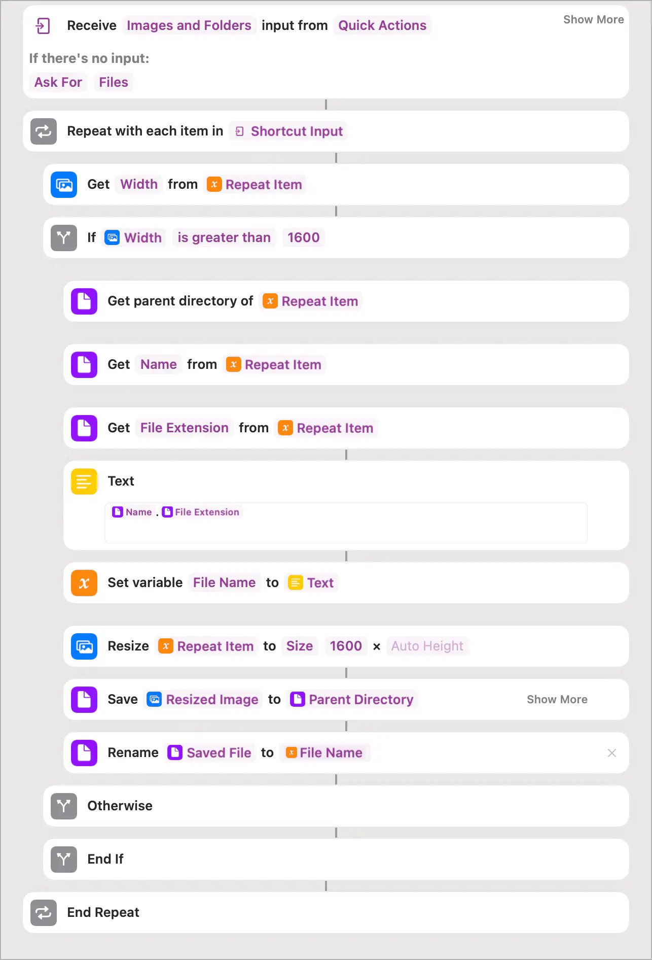 Image Resizing Shortcut