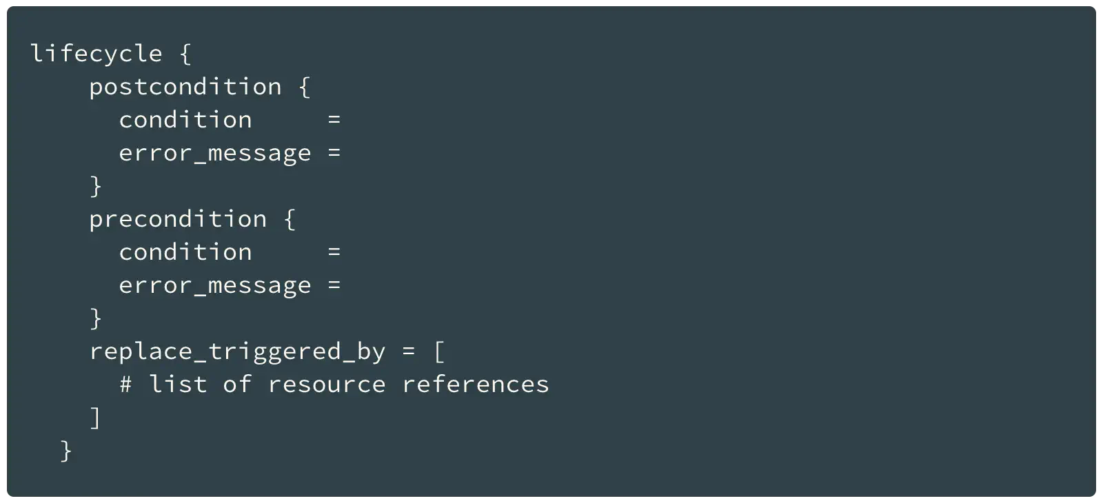 New configuration options for the lifecycle meta-argument