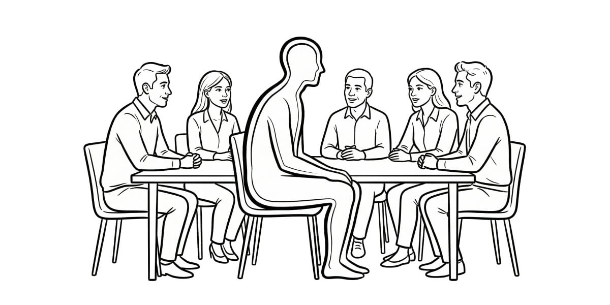 people are in the room with you but you are not